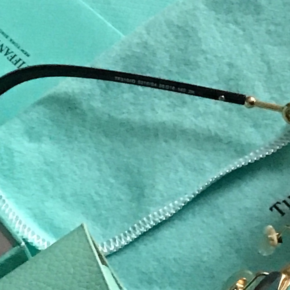 Tiffany & Co. Black Sunglasses with Gold Accents - Picture 6 of 9